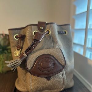 Vintage Dooney & Bourke Leather Bucket Bag